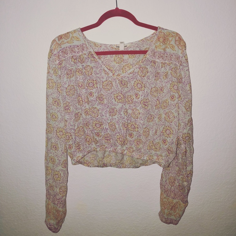 long sleeve crop top